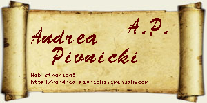 Andrea Pivnički vizit kartica